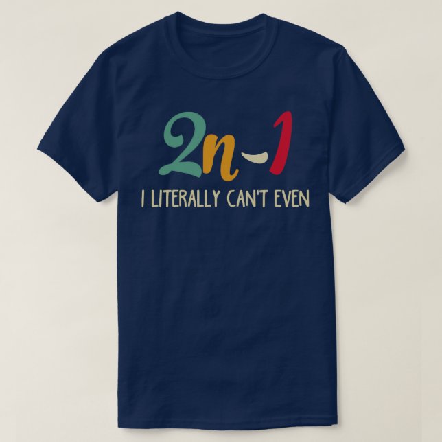 Camiseta Álgebra matemática Humor 2n1 (Frente do Design)