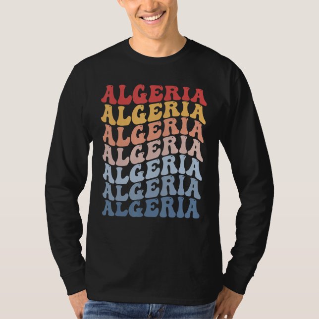 Camiseta Algeria Groovy Retro Algerian (Frente)