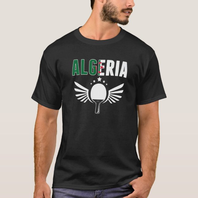 Camiseta Algeria Ping Pong   Algerian Table Tennis Supporte (Frente)