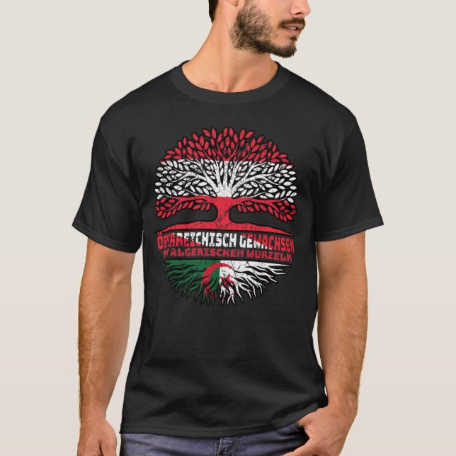 Camiseta Algerien Algerisch Österreichisch Österreich Baum (Frente)