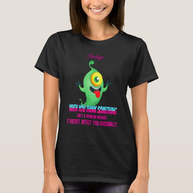 Camiseta Algo não é um problema com humor engraçado (Frente)