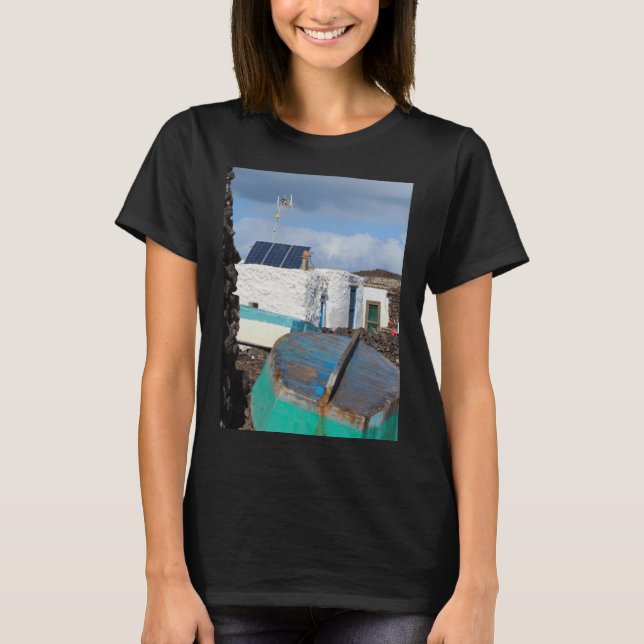 Camiseta Algodão de Pesca de Lobos-insulares Vinheta Vertic (Frente)