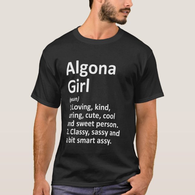 Camiseta Algona Girl Ia Iowa Funny City Home Roots (Frente)
