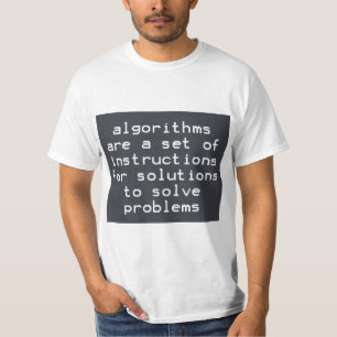 Camiseta Algoritmos Instruções Soluções Resolvem problemas