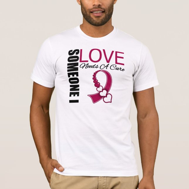 Camiseta Alguém amor de I precisa um cancer de garganta da (Frente)