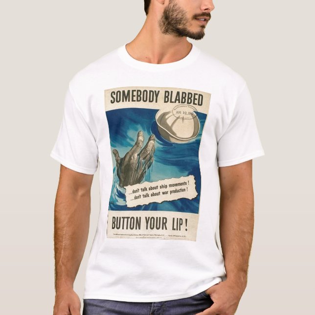 Camiseta Alguém Blabbed a segunda guerra mundial (Frente)