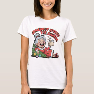 CAMISETA ALGUÉM COLOCOU BEBIDA ALCOÓLICA NO EGGNOG