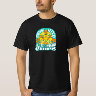 Camiseta Alguém Comeu Todas as Minhas Batatas Fritas Podado