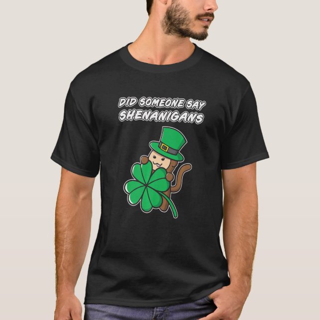 Camiseta Alguém Disse Shenanigans Shamrock Rua Patrick Rua (Frente)