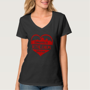 Camiseta Alguém Em Belém Me Ama Bethlehem Pa Skyline