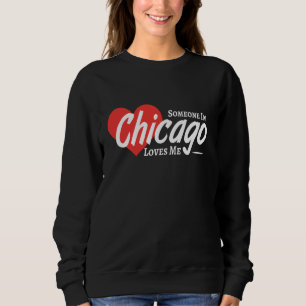 Camiseta Alguém Em Chicago Me Ama Cardíaco Nos EUA