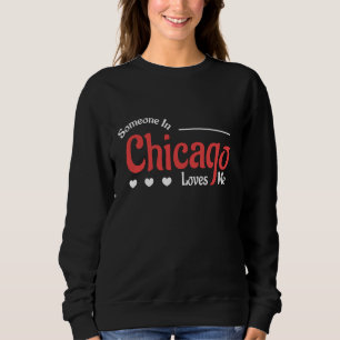Camiseta Alguém em Chicago Me Ama Coração Ama América