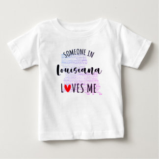Camiseta Alguém Em Louisiana Me Ama A Map Baby T shirt