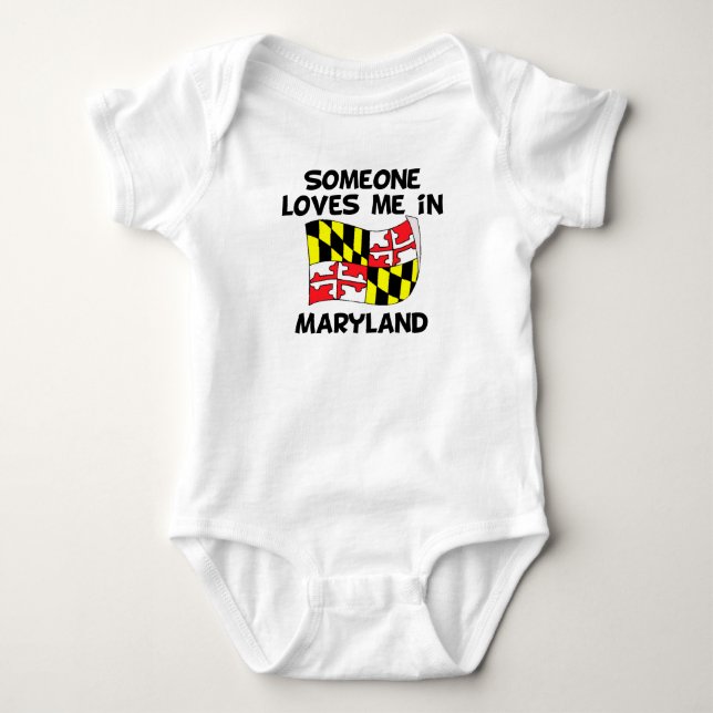 Camiseta Alguém em Maryland ama-me (Frente)