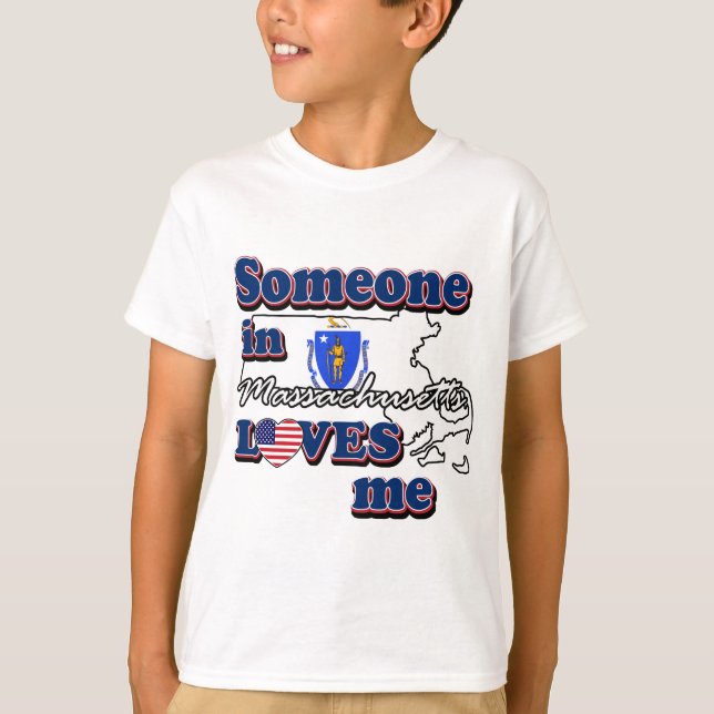 Camiseta Alguém em Massachusetts me ama (Frente)