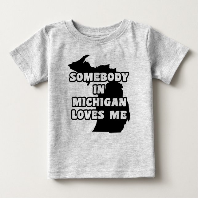 Camiseta Alguém em Michigan me ama (Frente)