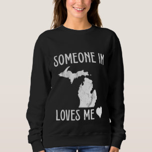 Camiseta Alguém em Michigan me ama a um Estado bonito