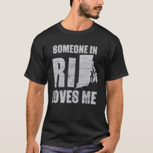 Camiseta Alguém Em Rhode Island Me Ama Retrô American State