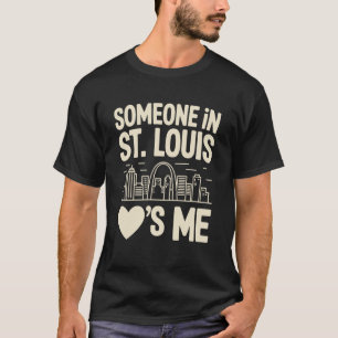 Camiseta Alguém em St Louis Me Ama Manga Longa