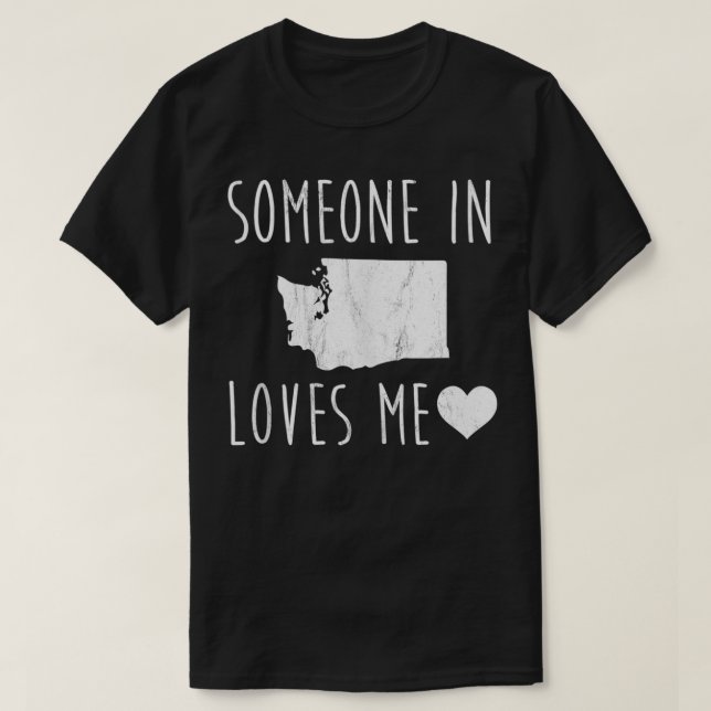 Camiseta Alguém em Washington me ama (Frente do Design)