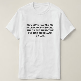 CAMISETA ALGUÉM HACKEOU MINHA SENHA DO FACEBOOK