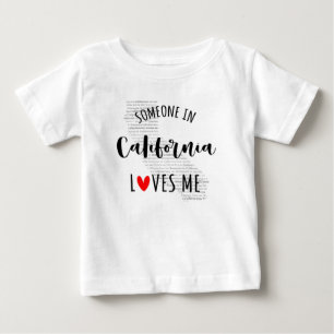 Camiseta Alguém Na Califórnia Me Ama Map Baby T shirt