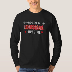 Camiseta Alguém na Louisiana Me Ama Patriótico Americano