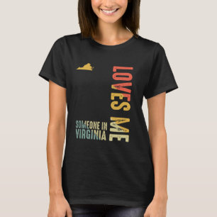 Camiseta Alguém Na Virgínia Me Ama O Estado Do Retro Clássi