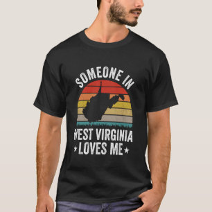 Camiseta Alguém na Virgínia Ocidental Me Ama Estado America