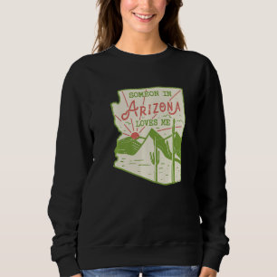 Camiseta Alguém no Arizona Me Ama Antigo Retro Estado Ba