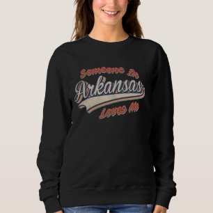 Camiseta Alguém No Arkansas Me Ama Na Vintage Estatal Retro