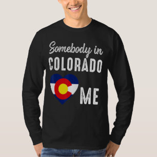 Camiseta Alguém No Colorado Denver Map Flag Co Souvenir M