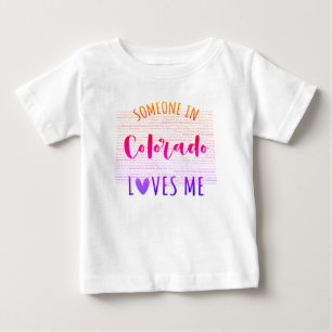 Camiseta Alguém No Colorado Me Ama Map Baby T shirt