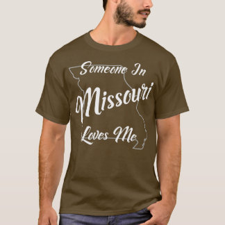 Camiseta Alguém No Missouri Me Ama O Resumo Do Mapa De Esta