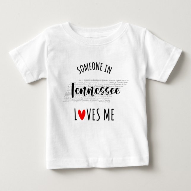 Camiseta Alguém No Tennessee Me Ama Map Baby T shirt (Frente)