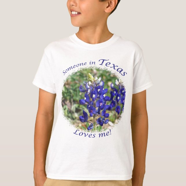 Camiseta Alguém no Texas ama-me presente (Frente)