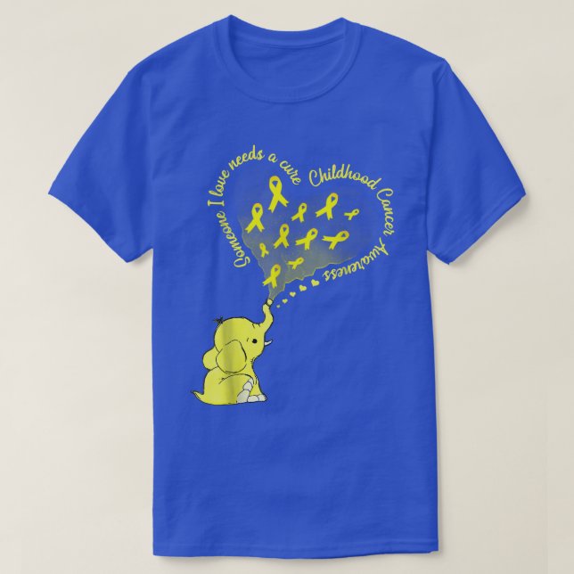 Camiseta Alguém Que Amo Precisa De Um Cancer De Infância Cu (Frente do Design)