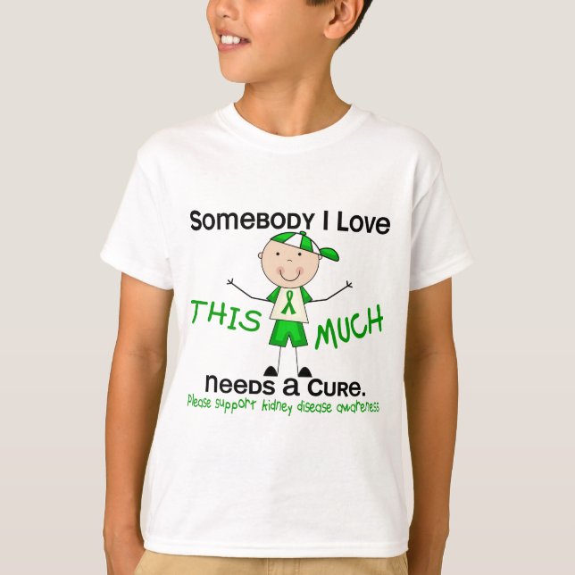 Camiseta Alguém Que Eu Amo - Doença Renal (Rapaz) (Frente)