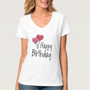 Camiseta Alguém que eu amo era nascer hoje - Feliz Anivers