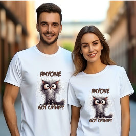 Camiseta Alguém Tem Apanhação? Crazy Cat Unisex