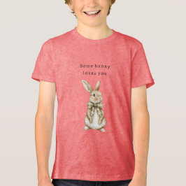 Camiseta Algum Coelhinho Ama Você Arco Verde Páscoa