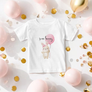 Camiseta Algum Coelhinho Balão Rosa IRMÃ MAIS VELHA