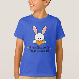 Camiseta Algum coelho em Texas ama-me Tshirt orgânico dos