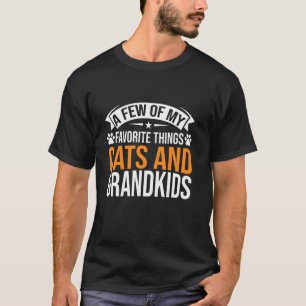 Camiseta Algumas das Minhas Coisas Favoritas Gatos e Netos