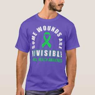 Camiseta Algumas Feridas São Sensibilização Invisível Para 