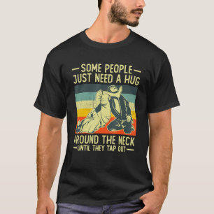 Camiseta Algumas Pessoas Precisam De Um Hug Vintage BJJ Bra