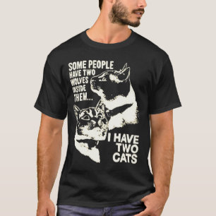 Camiseta algumas pessoas têm dois lobos dentro, eu tenho do