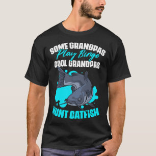 Camiseta Alguns Avôs Jogam Bingo Gato Divertido Pescando Ba