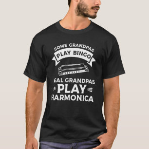 Camiseta Alguns Avós Jogam Bingo Real Avô Jogam Harmon