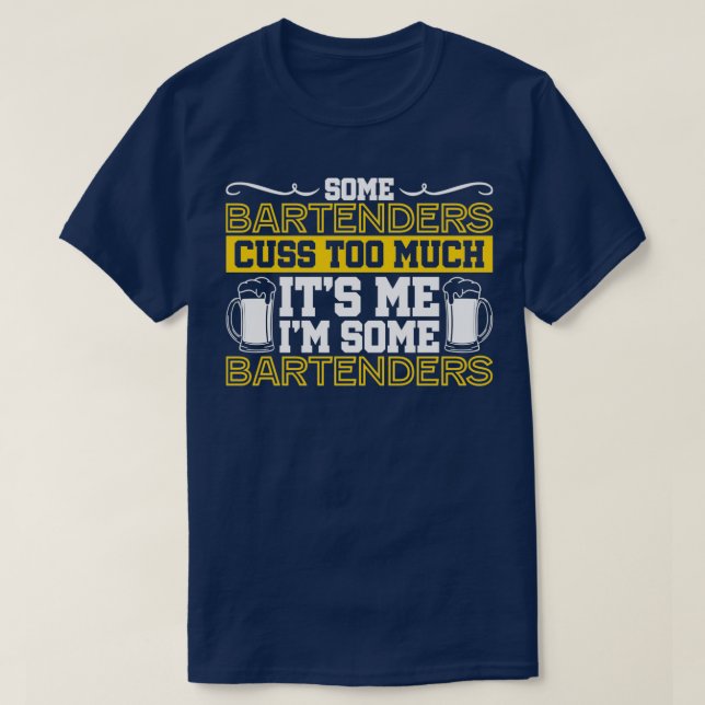 Camiseta ALGUNS BARTENDERS CUSTA MUITO Roupa (Frente do Design)